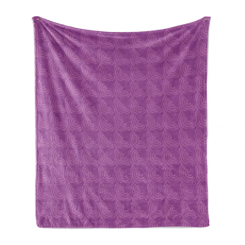 ABAKUHAUS Abstrakt Weich Flanell Fleece Decke, Lila Geometrische Formen, Gemütlicher Plüsch für den Innen- und Außenbereich, 125 x 175 cm, Pale...