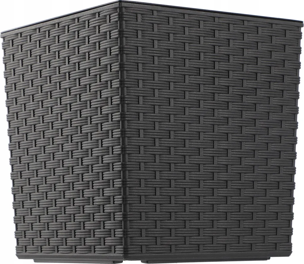 Cache-pot graphite 30cm résistant avec insert de plantation intégré - 7