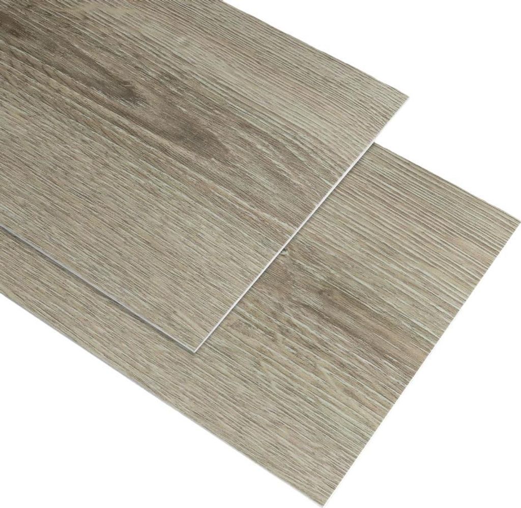 Vinyl Bodenfliesen Selbstklebend Holzoptik Hellbraun 90x15cm 20 Stück 2,7m²