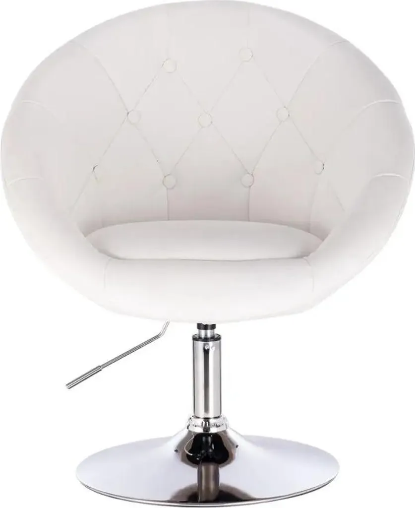 Tabouret de cuisine blanc réglable pour îlot central et bar moderne