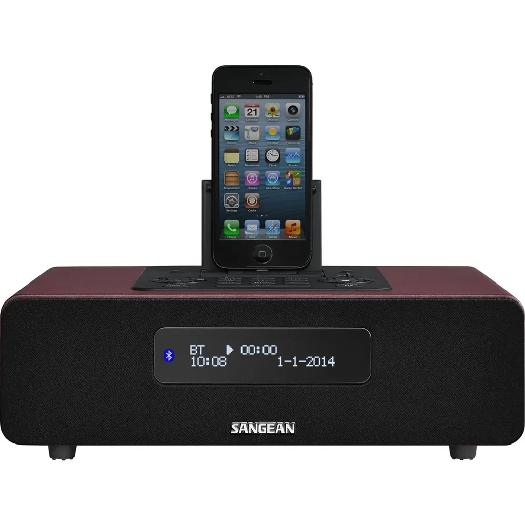 Système Audio Compact DAB+ Sangean DDR-38BT Rouge pour Cuisine et Salon