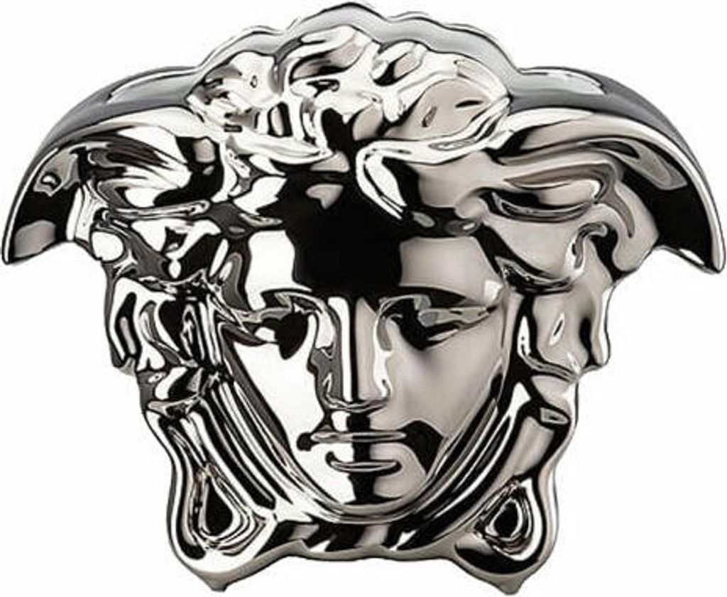 Rosenthal Versace Vase Medusa Grande Silver, Porzellan, 9 cm, 14493-426174-26009