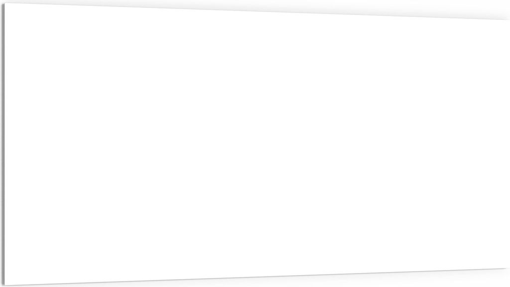 DEQORI Küchenrückwand Glas 100x50 cm 'Weiß' Spritzschutz Produktbild 