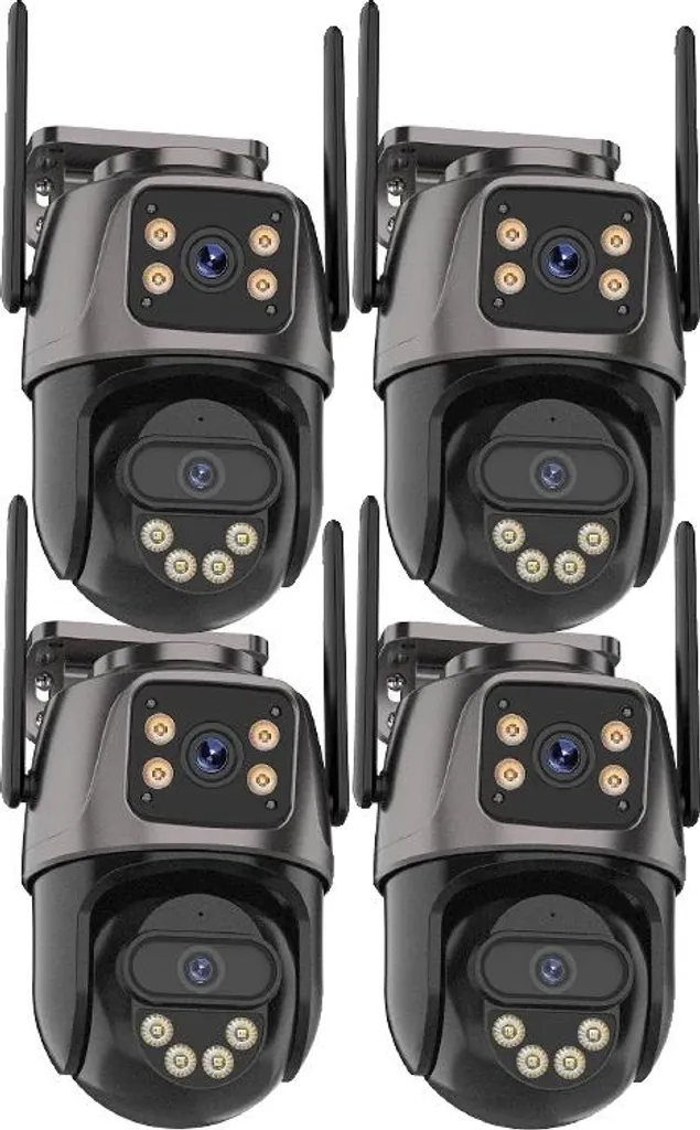 Caméra IP 4K double objectif avec carte 64 Go incluse prise secteur UE