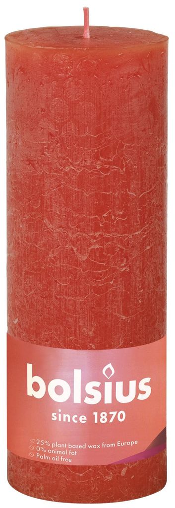 Bolsius Rustiekkaars 190/68 Earthy Orange (1 stuk) Productafbeelding 