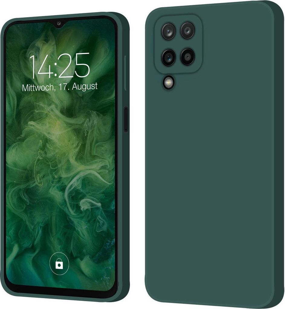 Hülle für Samsung Galaxy A12 Case Cover Bumper Silikon Softgrip Schutzhülle Farbe: Grün