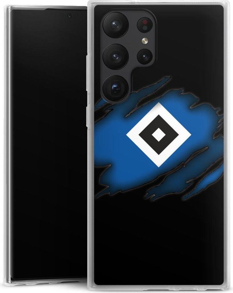 DeinDesign Handyhülle für Samsung Galaxy S23 Ultra Silikon Hülle Case Smartphone Schutzhülle HSV Hamburger SV Offizielles Lizenzprodukt
