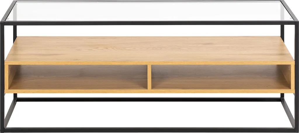 Meuble TV Lisa Design Parker effet bois et métal noir 120 cm - Chic