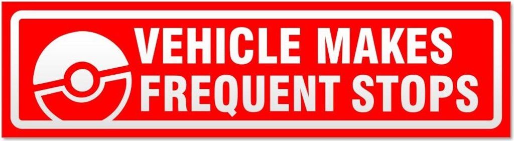 Kiwistar Frequent Stops Catch invertiert Magnetschild Schild magnetisch - 20cm Rot - Magnetfolie für Auto PKW Kfz