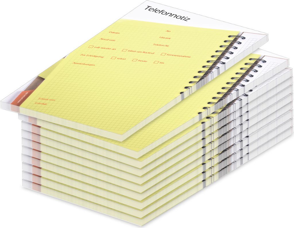 PRICARO Telefonnotizblock, A6, Planer, 10 Stück