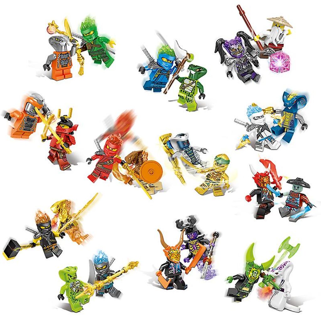 24 Stk Ninjago Mini Figuren Kai Jay Sensei Wu Master Bausteine ​​Spielzeug Set 