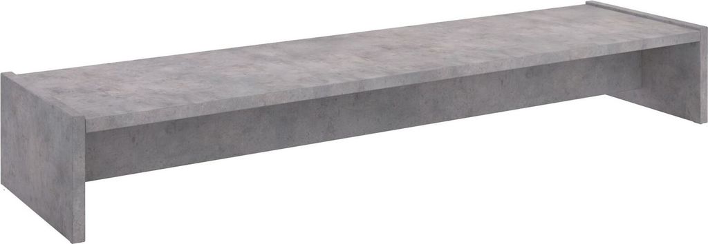 Monitorständer ZOOM, Betonoptik – Bildschirmerhöhung 100cm für 2 Monitore, ergonomischer Schreibtischaufsatz, Organizer für Schreibtisch