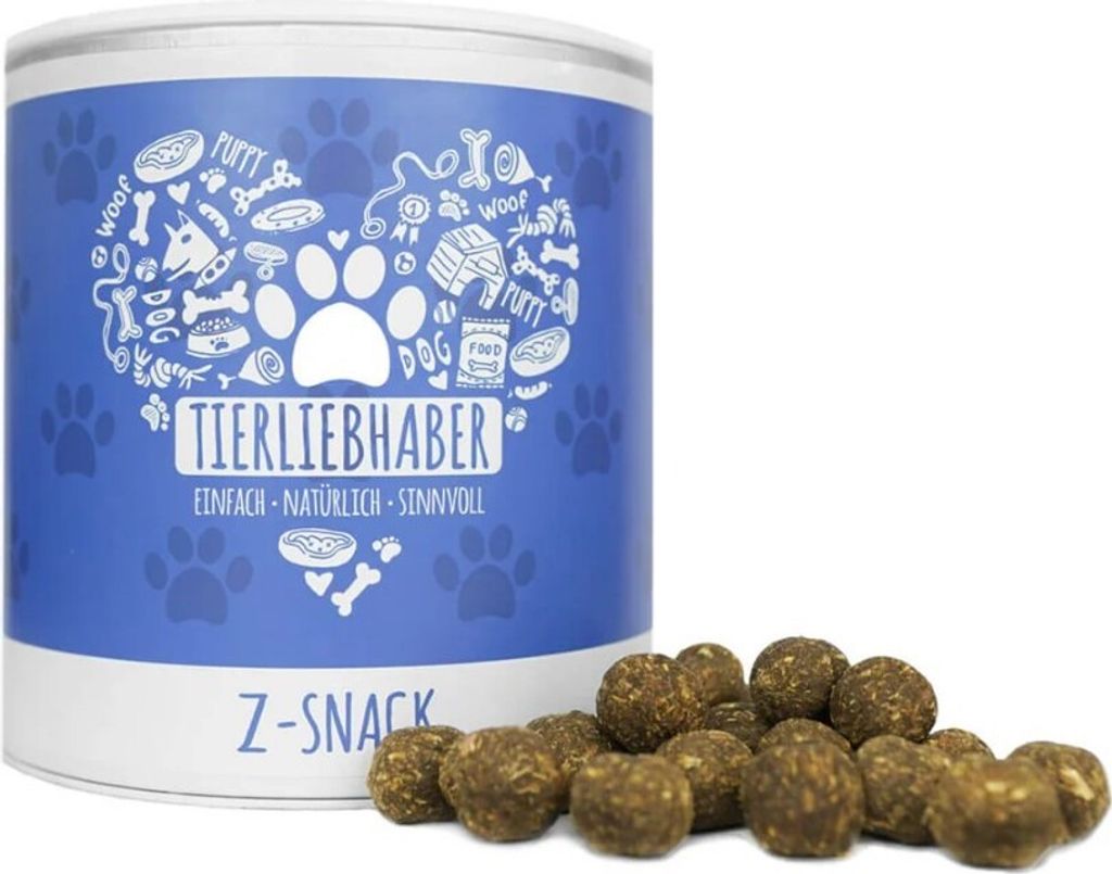 TIERLIEBHABER - Z-Snack Kausnack 350g kaltgepresst - Leckerli-Kugeln nat. Inhaltsstoffe wie Zistrosenkraut, Schwarzkümmel- & Kokosöl, Bierhefe etc.