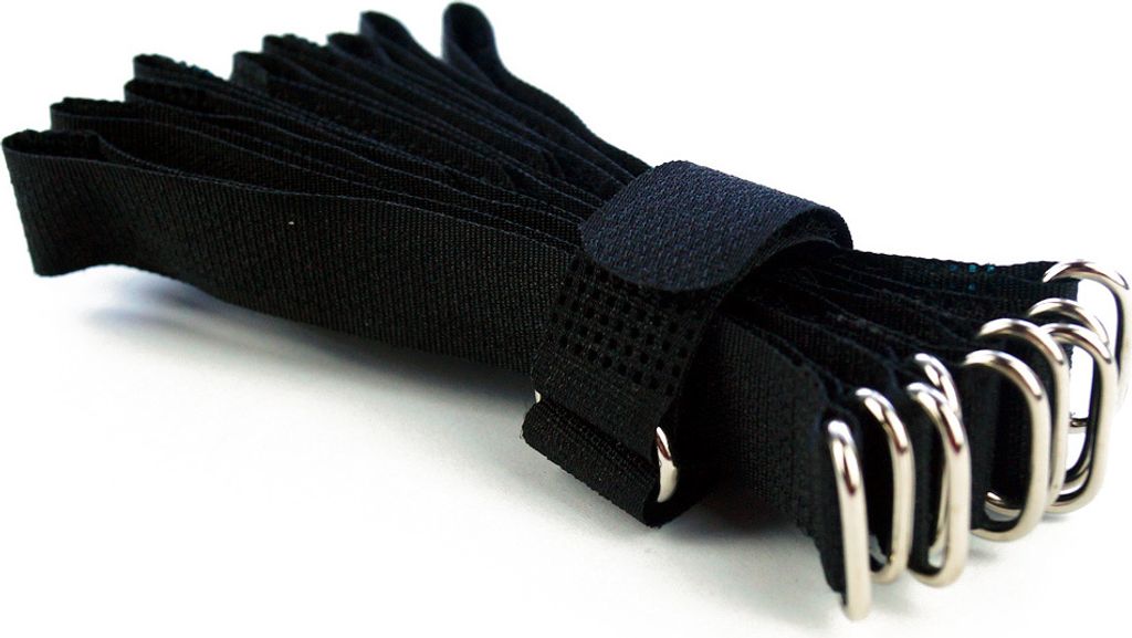 10 x Klettkabelbinder 15 cm schwarz - Klett / Flausch auf Produktbild 