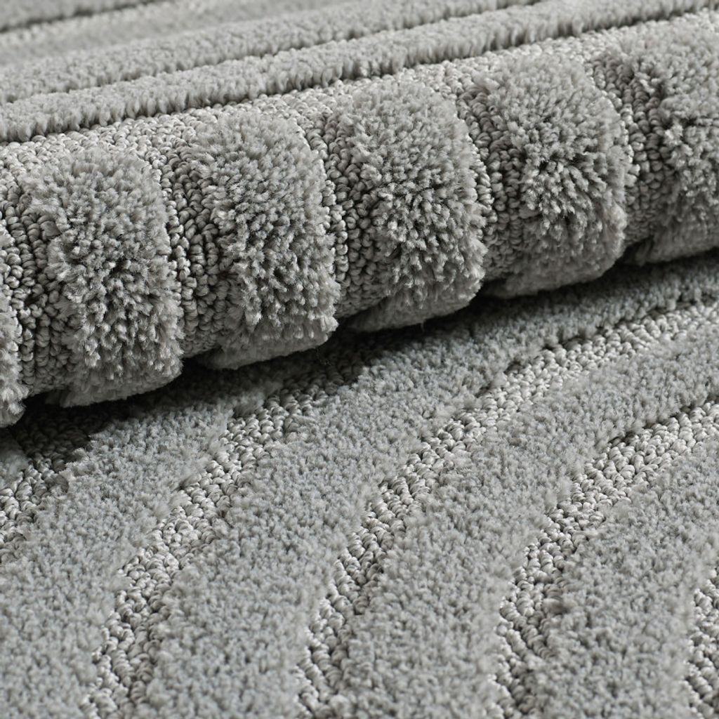 Hochflor Teppich ART Silber 280 x 370 cm