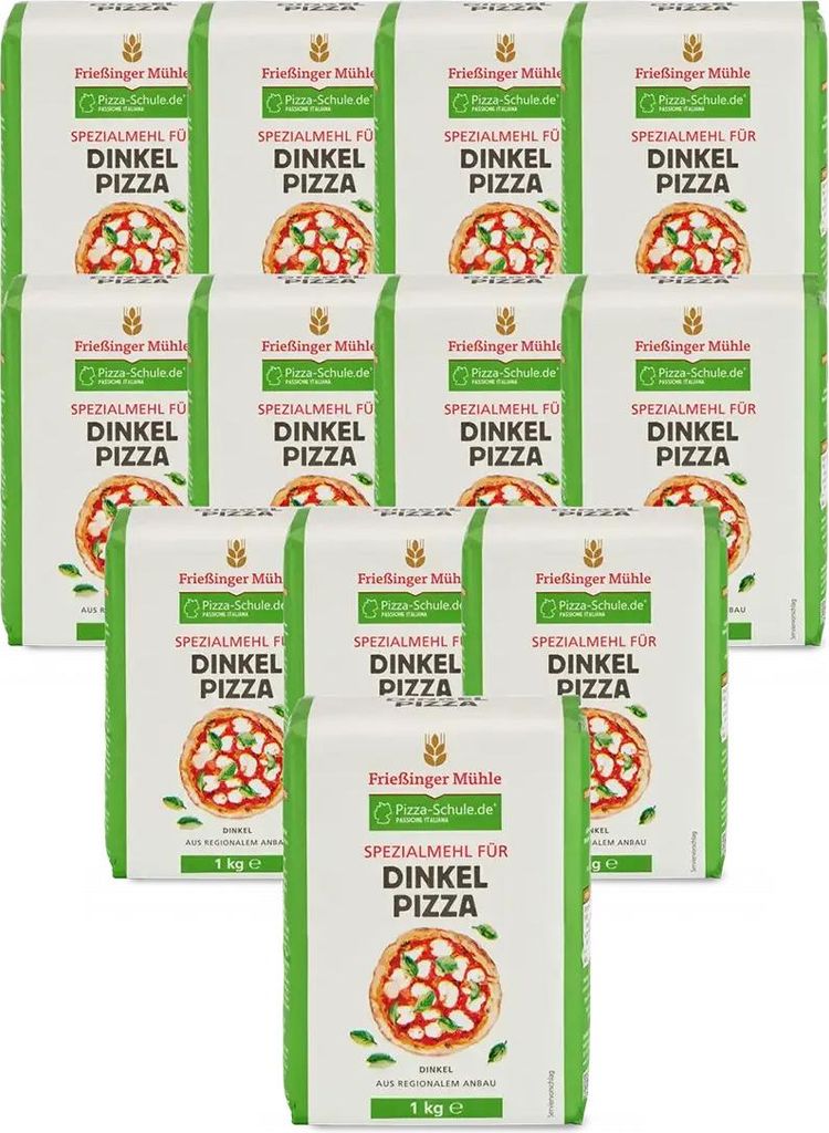 BIELMEIER Spezialmehl für Dinkel-Pizza 12 Stück a 1 kg Frießinger Mühle