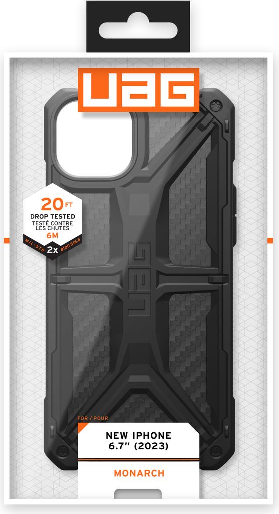 Urban Armor Gear 114309114242, Cover, Apple, iPhone 15 Plus, 17 cm (6.7"), Schwarz