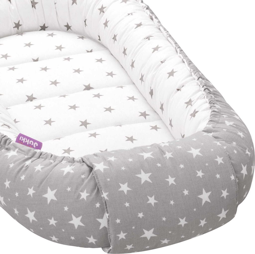 JUKKI® Baby Nestchen 5tlg MINKY SET für Neugeborene [Grey Produktbild 8