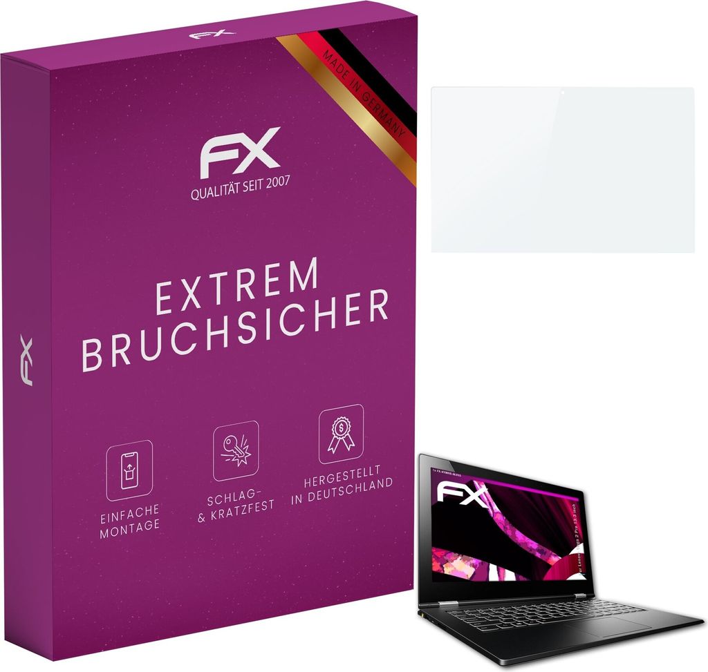 atFoliX FX-Hybrid-Glass Displayfolie kompatibel mit Lenovo Yoga 2 Pro (13.3 inch) Glasfolie
