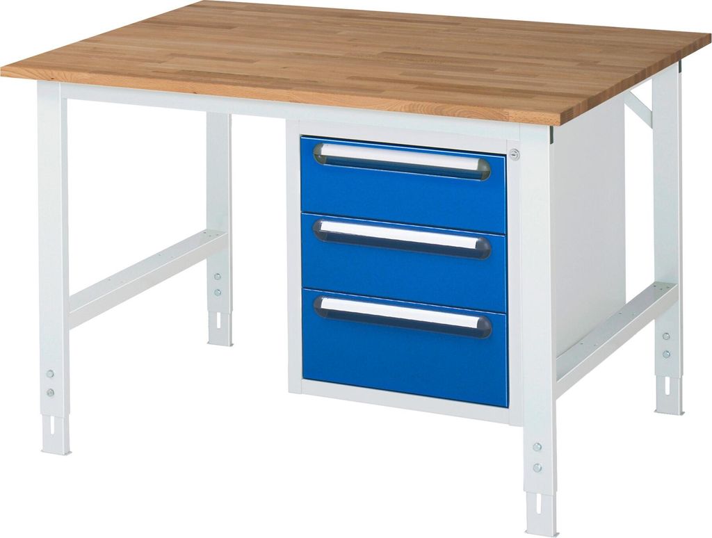 Rau Arbeitstisch Tom höhenverstellbar KM06, B1250xT1000xH910-1230mm, B-Platte-25mm