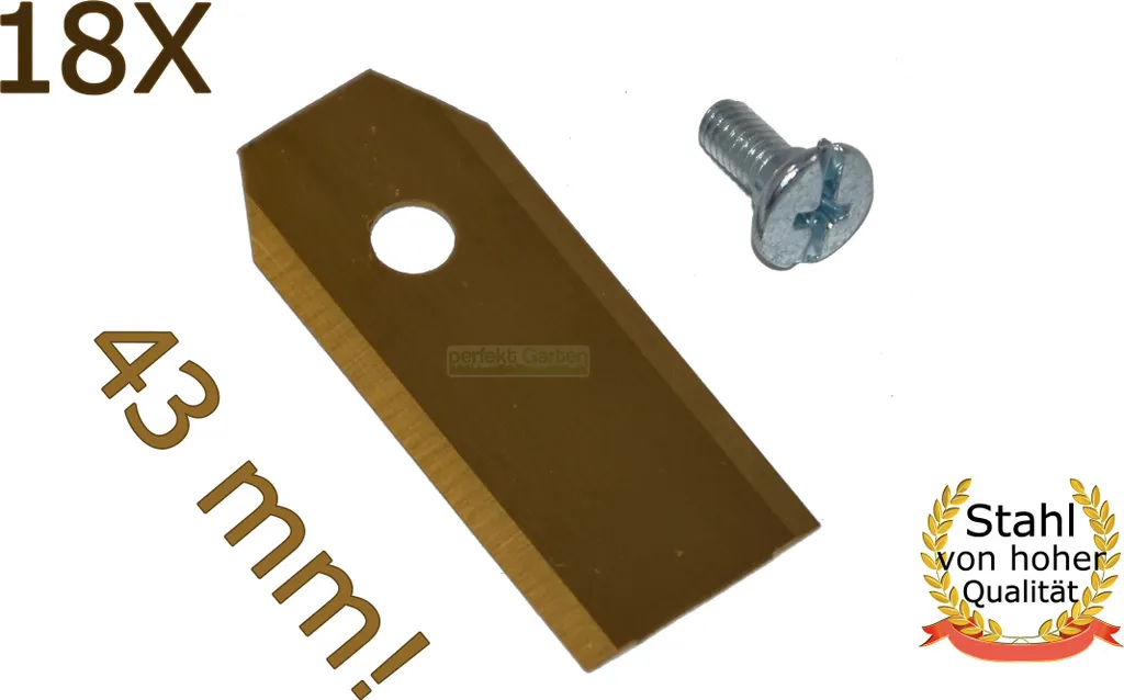 18 Lame in Titanio 43mm per Herkules G-Force e Telsing 1000/2000