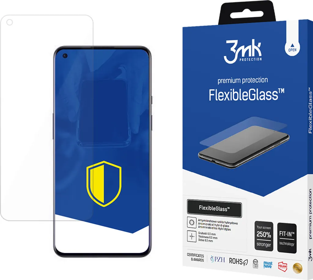 Vetro Ibrido 3mk per OnePlus 9R 5G | Massima Protezione 7H Anti-Urto