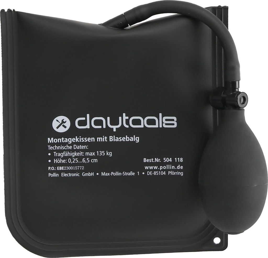 DAYTOOLS Montagekissen mit integriertem Blasebalg | 135 kg Tragfähigkeit | präzise Höhenverstellbarkeit von 0,25 bis 6,5 cm | vielseitig einsetz...