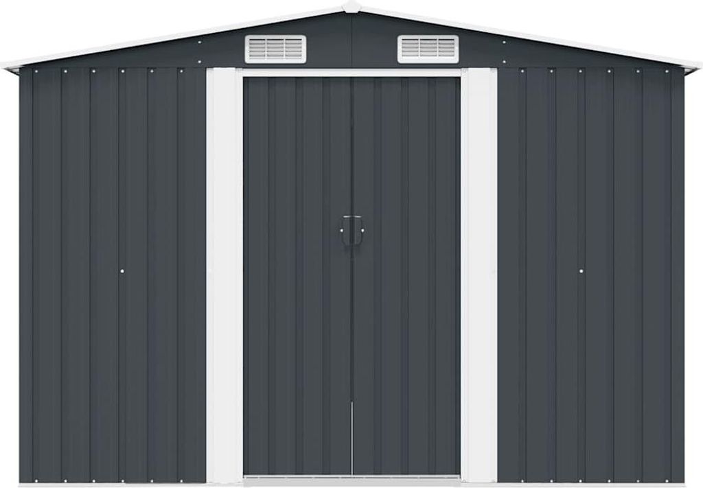 vidaXL Szopa ogrodowa 257x298x178 cm metal antracyt Zdjęcie produktu 