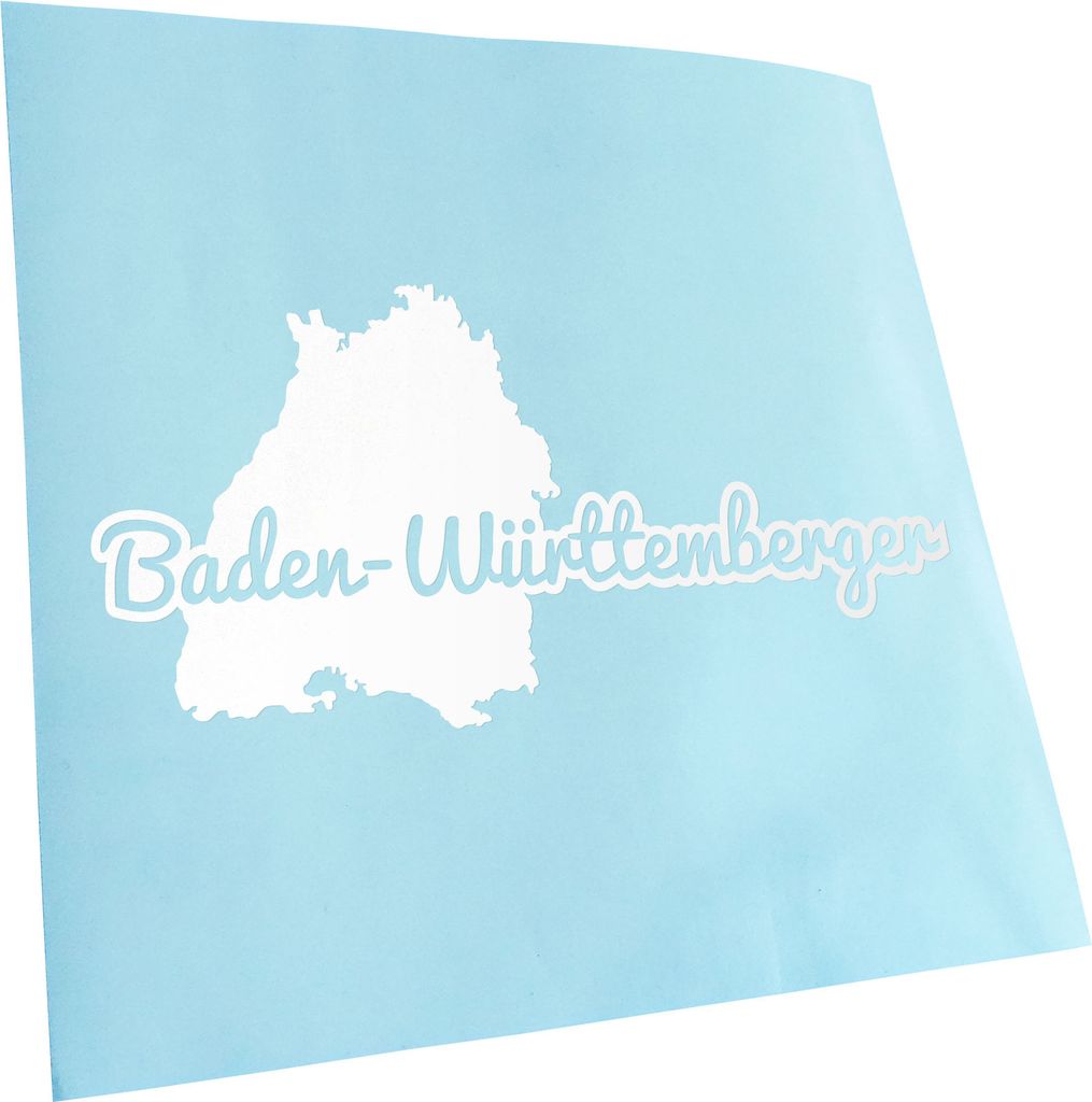 Kiwistar - Autoaufkleber - Baden-Württemberger Herkunft - Weiss - 50x25cm - Aufkleber für Auto, Laptop, Fahrrad, LKW, Motorrad mehrfarbig JDM Dec...