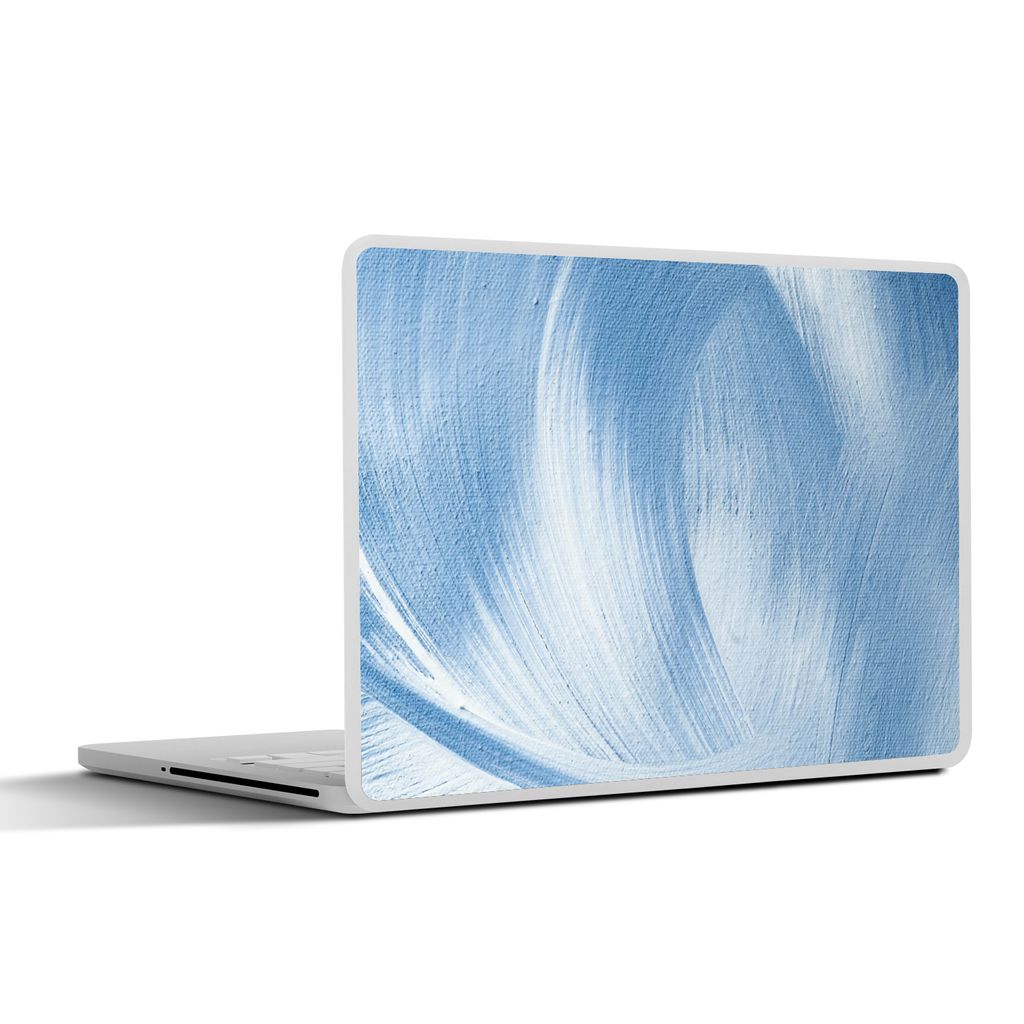 MuchoWow Laptop Aufkleber Sticker Cover Blau - Acrylfarbe - Gestaltung 30x21 cm - Sticker für Laptop - Selbstklebend