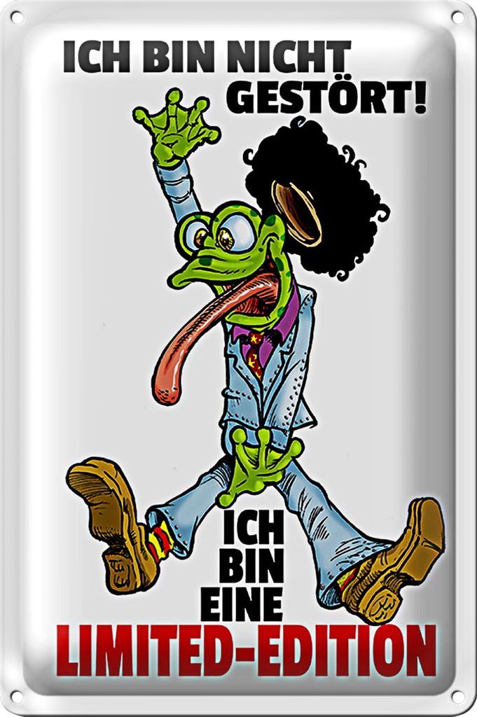 Blechschild Spruch 20x30cm bin nicht gestört bin Limited Edition