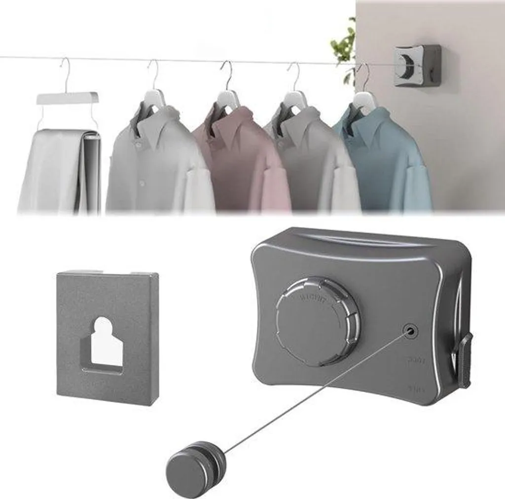 Corde à linge pour balcon et chambre à coucher 51m fixation sans perçage