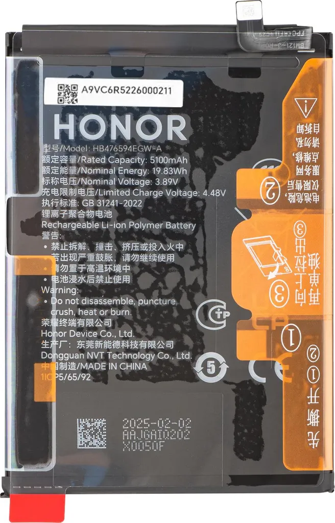 Batterie Interne pour Honor 400 Lite - Accu 5100mAh Haute Performance