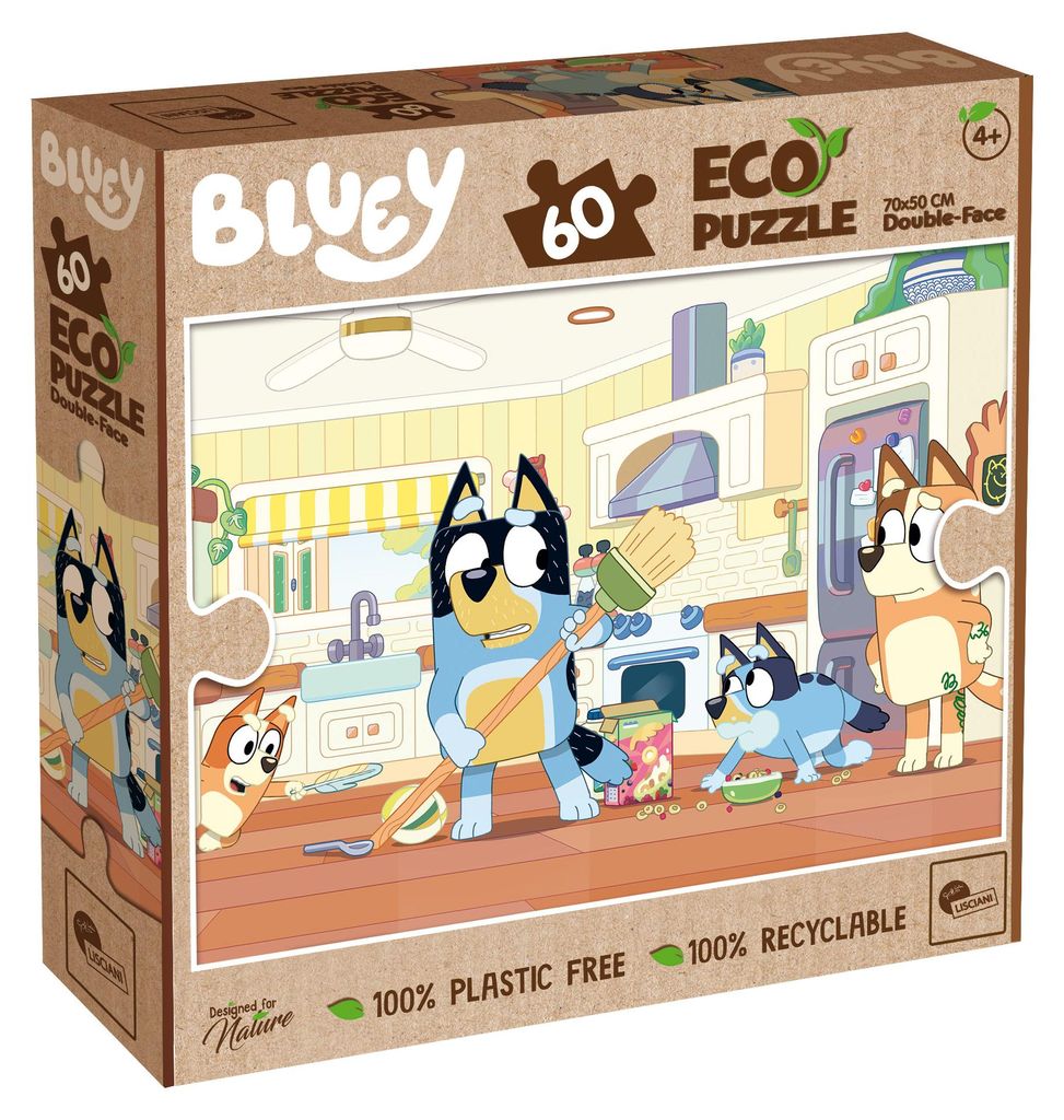 DANTE Lisciani eco puzzle doppelseitig BLUey 60el 04819