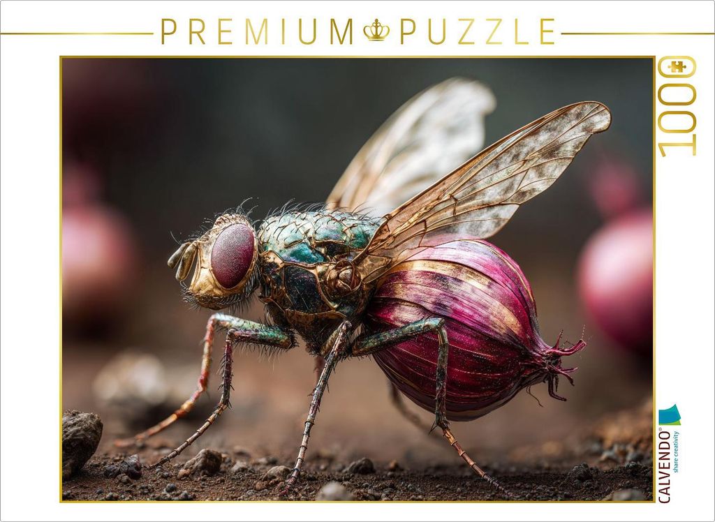 CALVENDO Puzzle Zwiebelfliege | 1000 Teile Lege-Größe 64x48cm Foto-Puzzle für glückliche Stunden