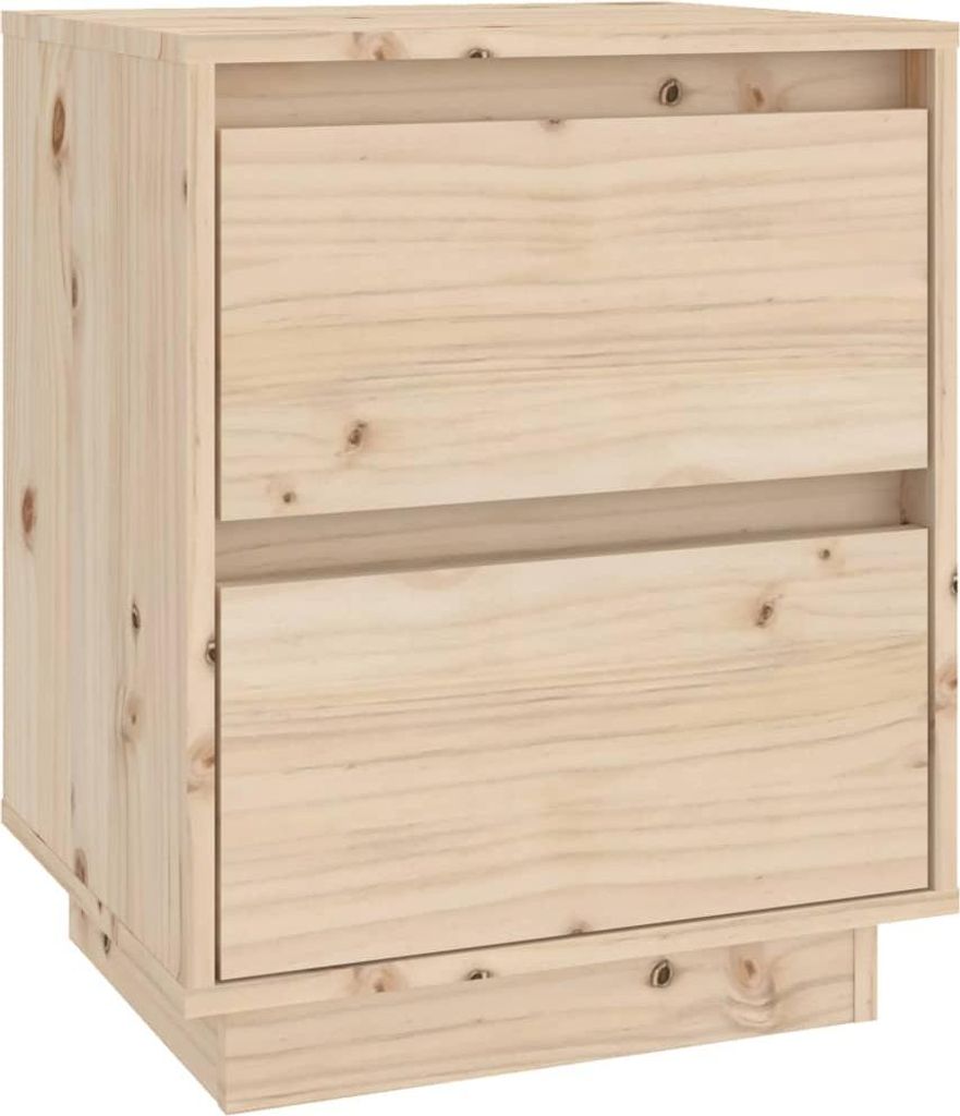 vidaXL Nočný stolík 40x35x50 cm z masívneho dreva borovice Obrázok produktu 