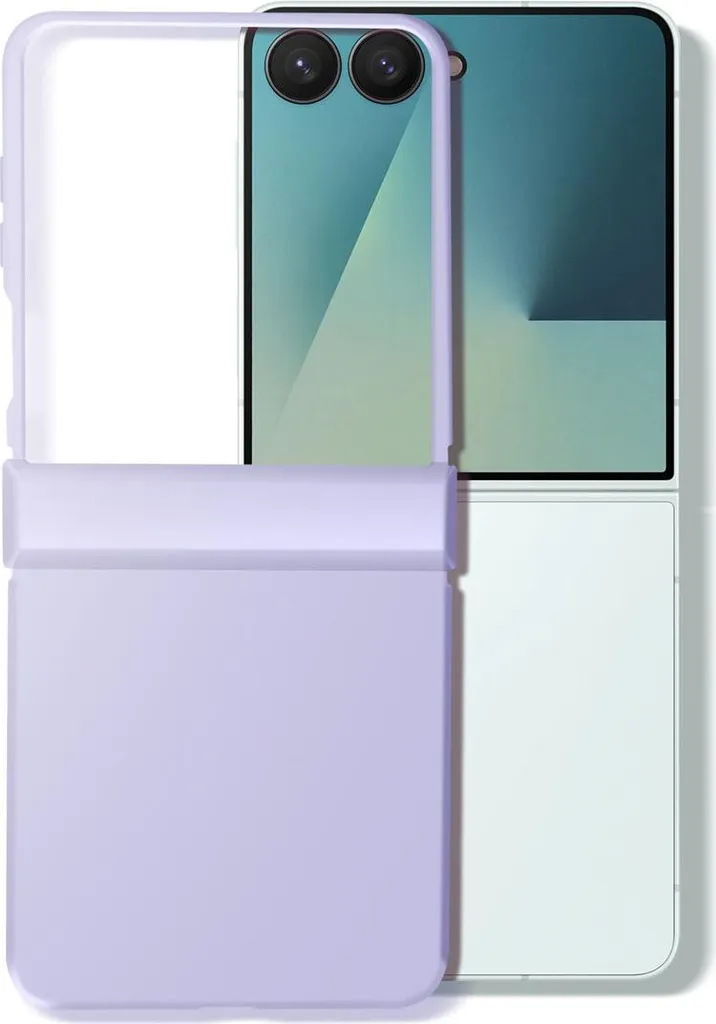 Custodia Elegante Viola Avizar per Z Flip7 - Soft-Touch & Hinge Cover