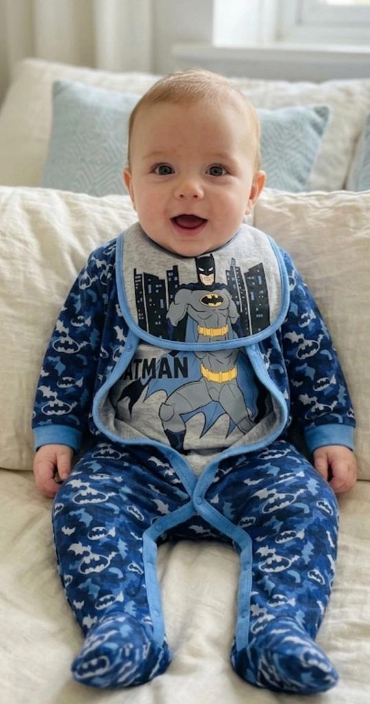 Batman Baby Geschenkset Geburt Gr. 50 56 Erstausstattung Produktbild 