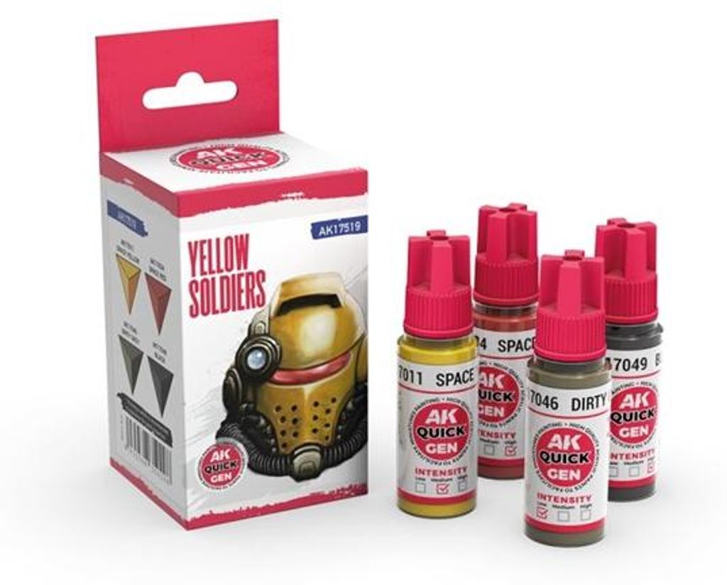 AK Interactive Yellow Soldiers 4 X 18mL (Quick Gen Set) (AK-17519)
