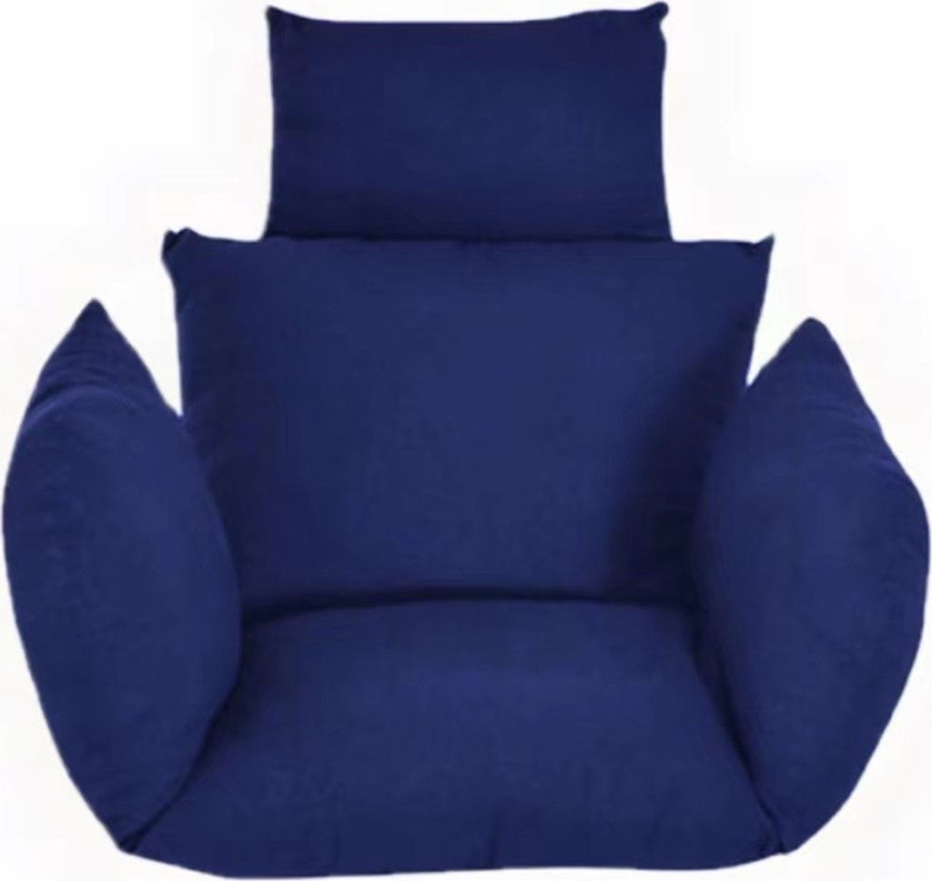 Eierstuhlkissen, Schaukelstuhlkissen mit Kopfstütze, waschbares Hängekorb-Sitzkissen, Ersatz für den Eierstuhl auf der Terrasse und im Garten