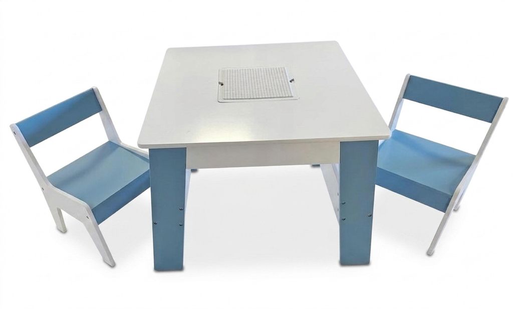 Kindertafel 2-in-1 met opbergruimte, stoel en plank voor Productafbeelding 
