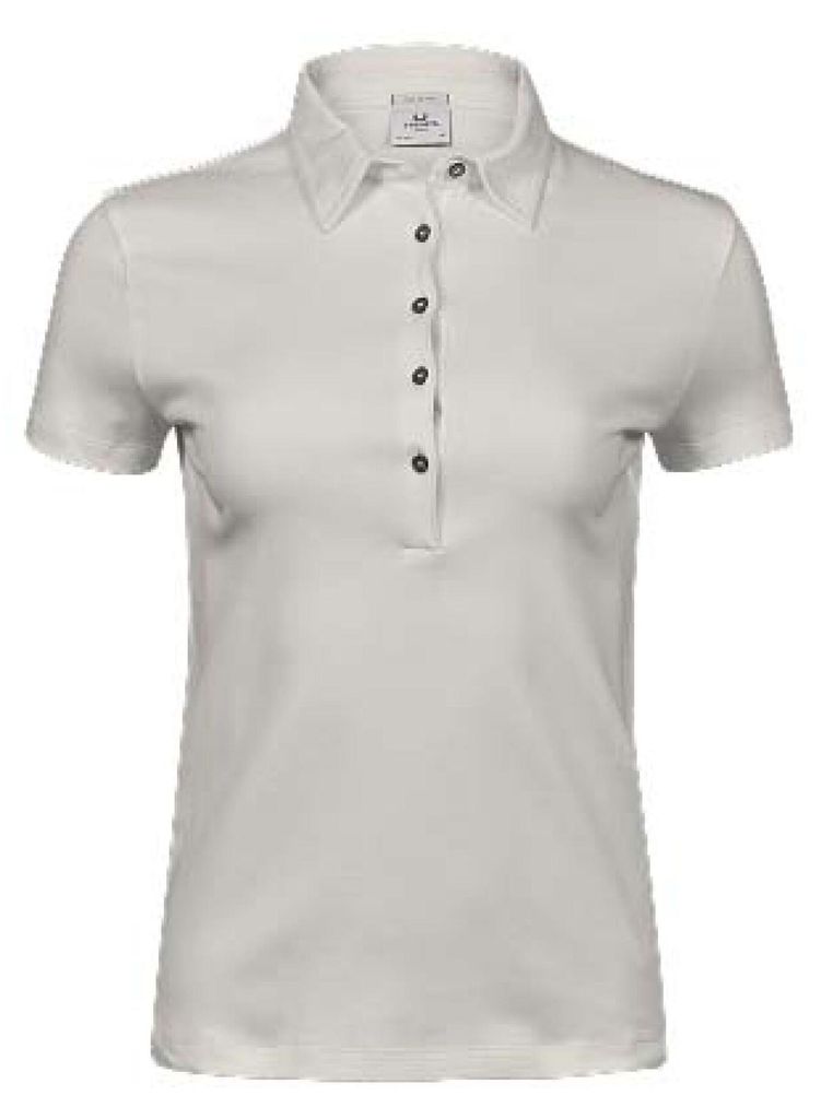 Tee Jays - Poloshirt für Damen, Pima-Baumwolle (aus Peru) RW11376 (L) (Zementgrau)