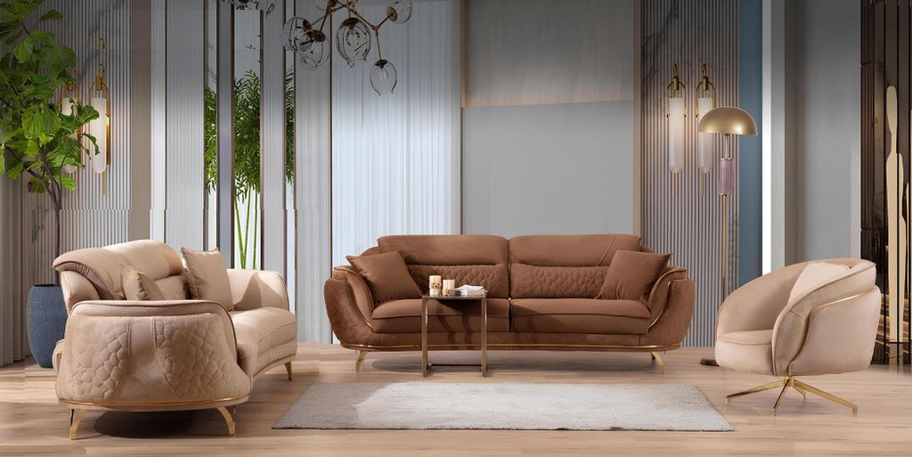 Sofagarnitur 3 2 1 Sitzer Set Design Sofa Polster Couchen Modern Luxus
