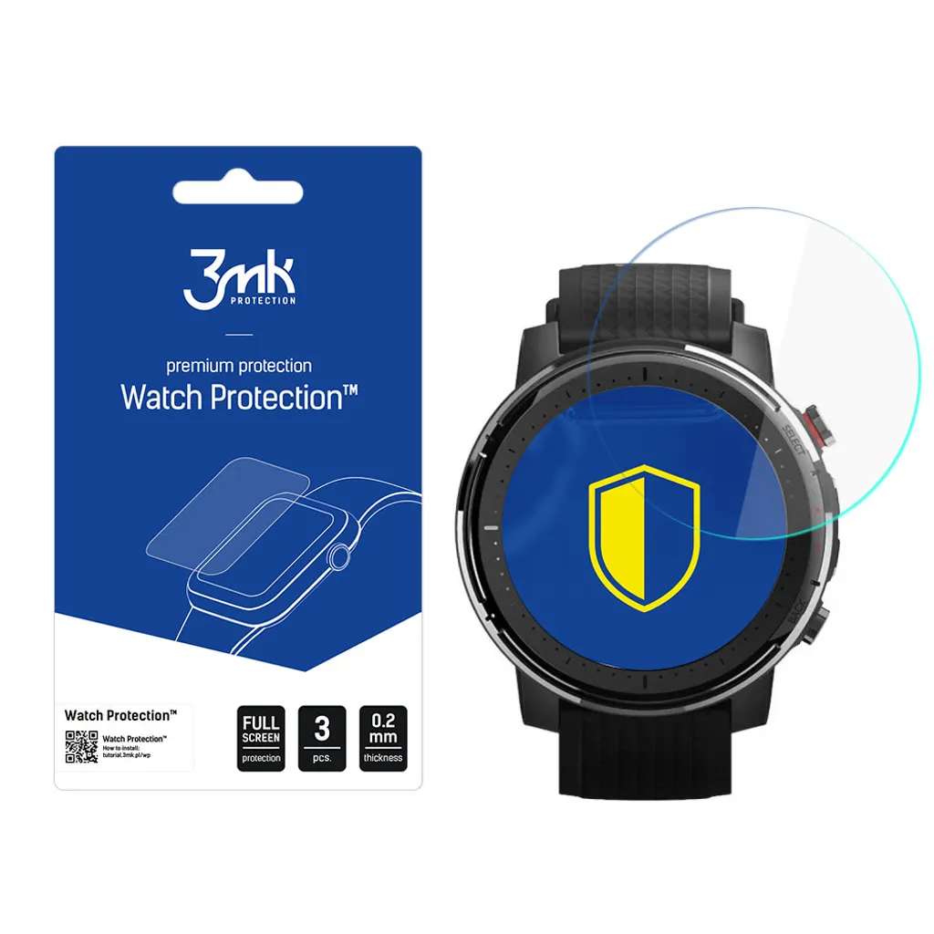 Vetro Ibrido 3mk per Amazfit Stratos 3 | Protezione Invisibile Smartwatch