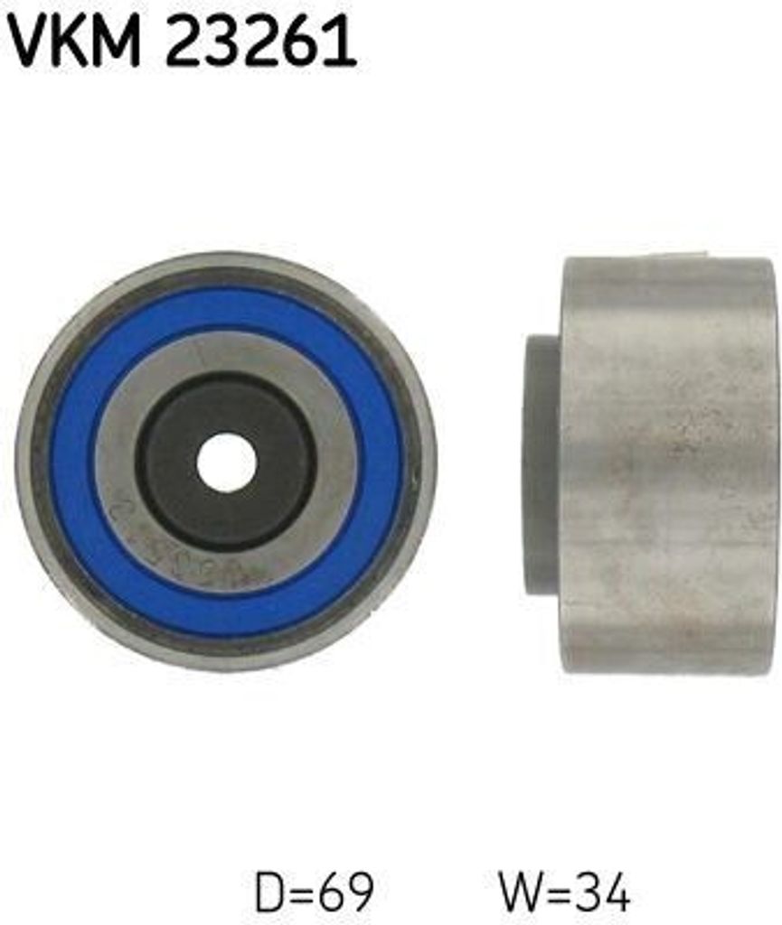 SKF VKM 23261 Umlenk-/Führungsrolle, Zahnriemen OE 083055 kompatibel mit C5, C6, S-Type, XF, XJ, Discovery, Range Rover, 407, 607