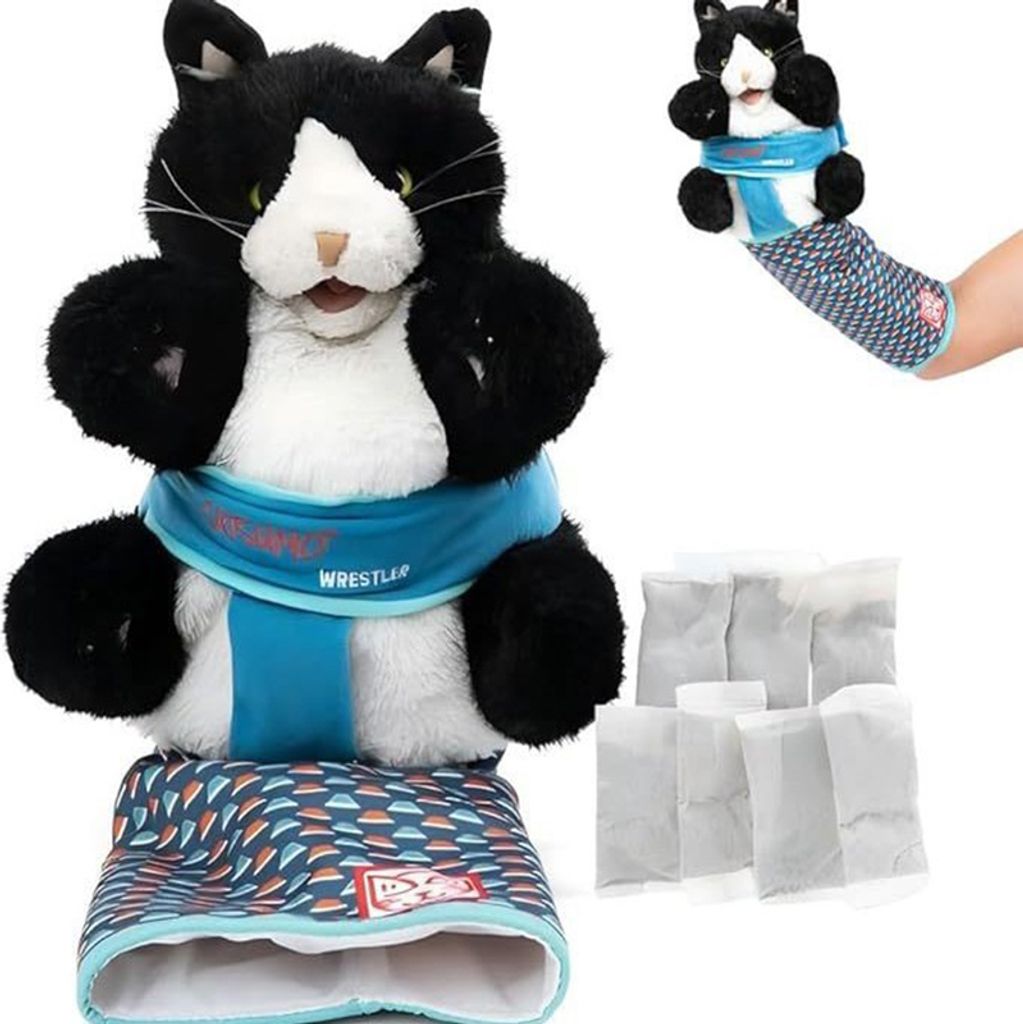 INF Katzenpuppe Wrestler Plüschtier Produktbild 