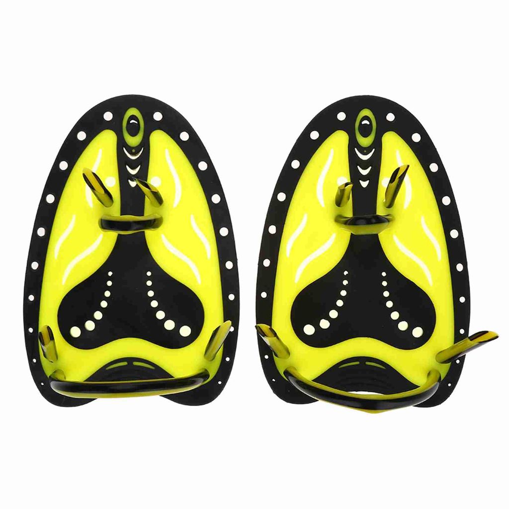 Whale Swimming Diving Hand Flossen Paddles Webbeding Training Fin Scuba -Ausrüstung (gelbe L)