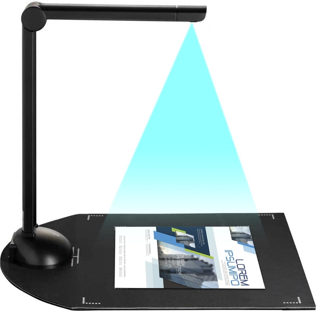 Dokument Buch Kamera Scanner 8 Mega-Pixel HD High-Definition A3 Scannen Größe mit USB-Anschluss LED-Licht OCR-Funktion Kompatibel mit Windows fü...