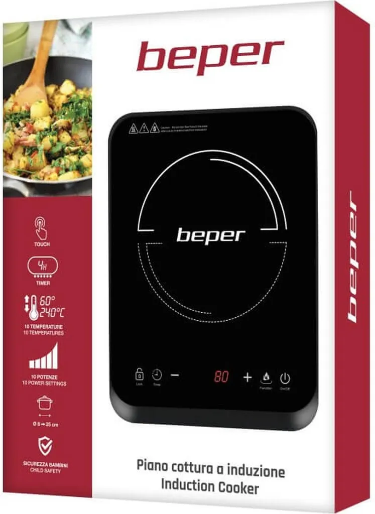 Plaque de cuisson induction portable 2000W avec surface verre trempé