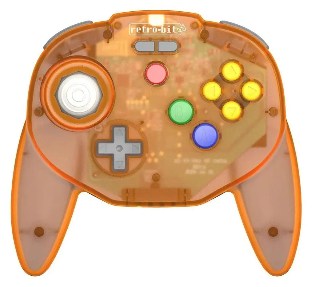 Manette rétro Retro-bit Tribute 64 dorée - Europe PAL (Prise UE 220V)